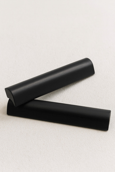 od orient design Mat Siyah Ahşap Kulp 2’li 128 mm