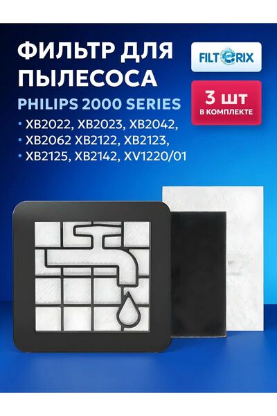 Supurgeavm Set de filtre pentru aspirator compatibil Philips CP1102/01