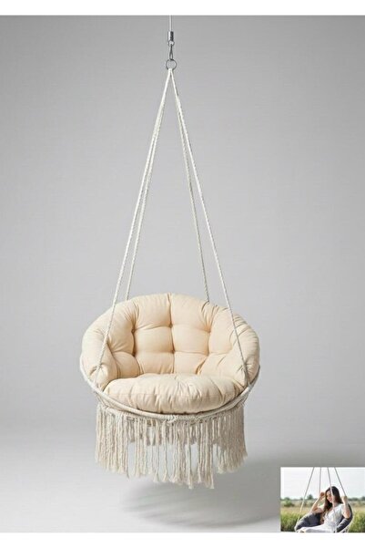 JANGEAR وسادة أرجوحة مكرامية بلون كريمي (وسادة فقط)