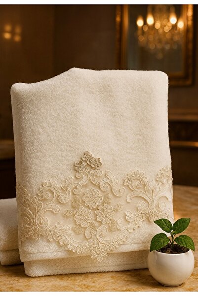 Çeyiz Bahçesi Κρέμα πετσετών Nora Velvet