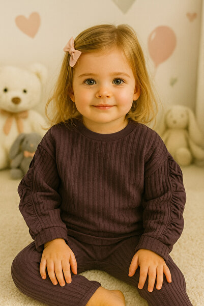 Arin Baby سترة للفتيات الصغيرات/بلوزة للفتيات/سترة للفتيات مع تفاصيل مكشكشة