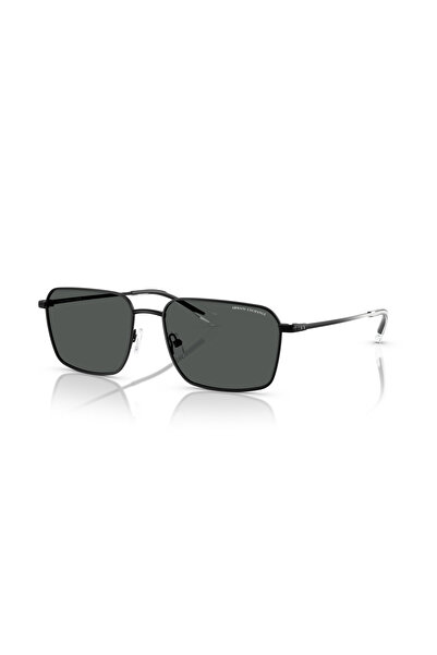 Armani Exchange نظارة شمسية مستطيلة للرجال - AX 2053S - مقاس العدسة: 57 مم - ...