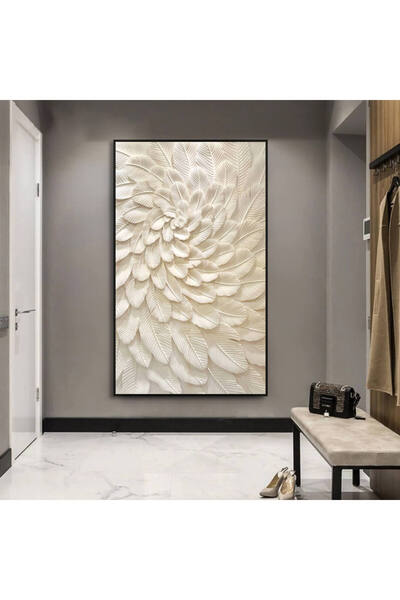 designadv لوحة فنية جدارية ريش كانفس - إيطار نحاسي