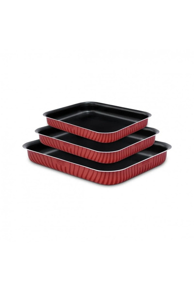 Newflon Rectangular Oven Tray Set Of 3 Pcs ( 25-29-31 )