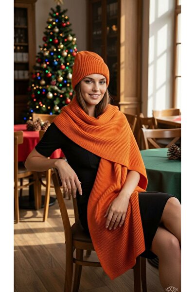 Clothbe Kadın Triko Örgü Atkı – Kalın, Yumuşak, Şal Tipi Omuz Örtüsü, Kışlık Kaşkol, Rüzgar Geçirmez