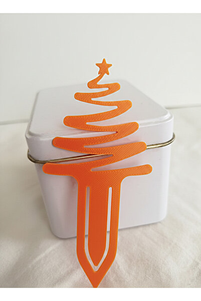 DEMİRHAN3D برتقالي 🎅 5 قطع من علامات الكتب المزخرفة لعيد الميلاد - هدية رأس ...