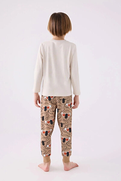Rolypoly Σετ πιτζάμες για αγόρι καφέ μακρυμάνικο