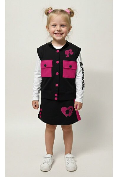 Lily and Co طقم تنورة للفتيات طقم فيست