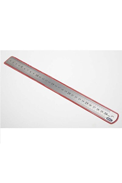 Mas 30 cm Gray Steel Ruler – Press Printed Figures, Professional Design for Durable and Precise Measurement
