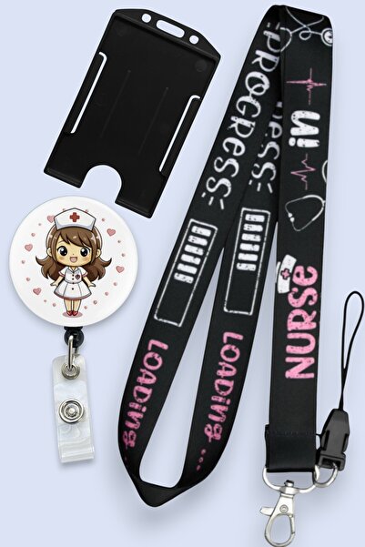MİLLENEX Nurse Hemşire Sağlıkcı Boyun Askı İpi 3l ü Set Boyun İpi Yoyo Yaka K...