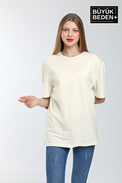 Superlife Women's Plus Size Crew Neck T-Shirt Spr25Btsk10