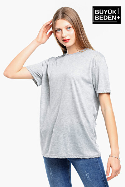 Superlife Women's Plus Size Crew Neck T-Shirt Spr25Btsk10