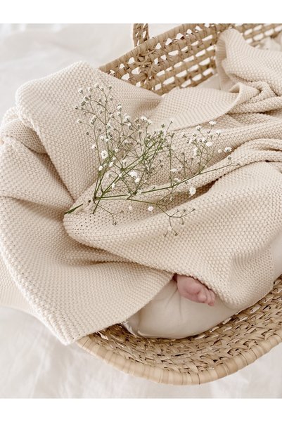 Naturaborn Gots Organic Certified Knitwear Baby Blanket