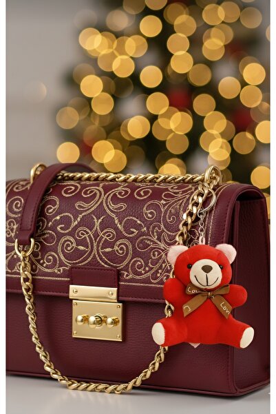 Şirin Aşkın Rengi – Kırmızı Peluş Ayıcık Anahtarlık