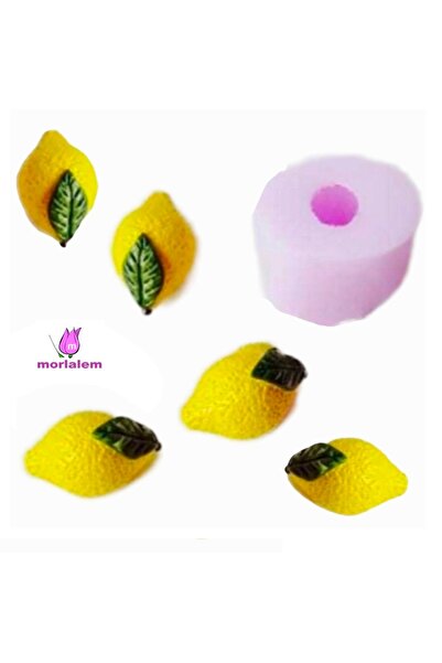 morlalem m 3,8cm Mini Minyatür Limon Meyve Silikon Kalıp K-1486, Taş Tozu Alç...