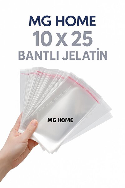 MG HOME 10x25 100 Pieces Transparent Gelatin OPP with Tapes - Design