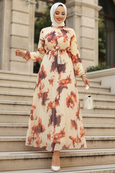 Neva Style Χιτζάμπ με μοτίβο πλακιδίων - 34461KRMT