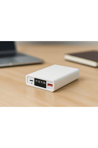 ENERX Enr-p1025dc 10000 Mah 2.1 Amper Led Göstergeli Powerbank Beyaz