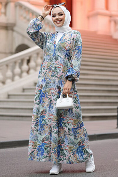 N.S NEVA STYLE فستان حجاب منقوش بالزهور 235805PD