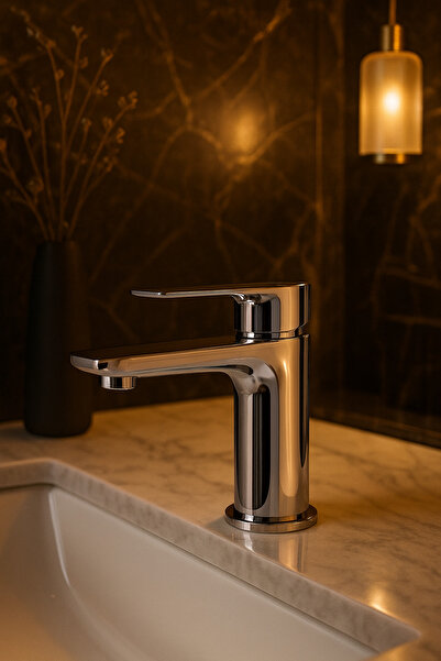 Viosa VİOSA Krom Mars Banyo Lavabo Bataryası Aç Kapa 5 Yıl Garantili