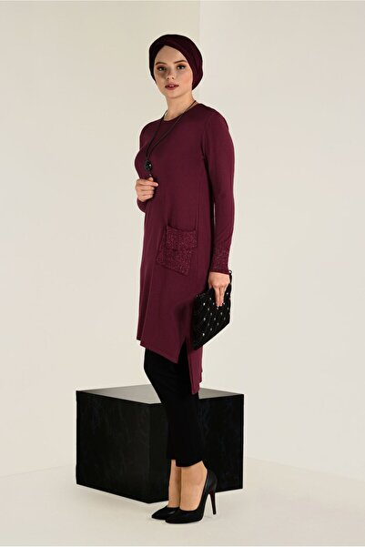 Alvina 4522 Model Glitter Knitwear Tunic