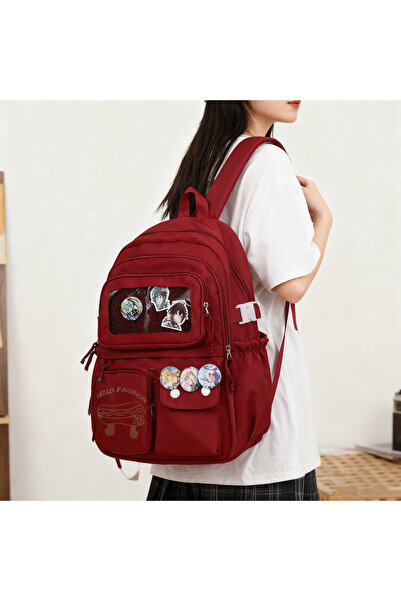 Generic Large-capacity junior high and senior high school backpack for men and women, transparent