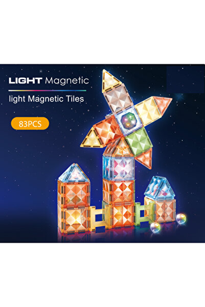 Bufnitel Magnetic Diamond game with lights - 83 pieces (7.5 cm)