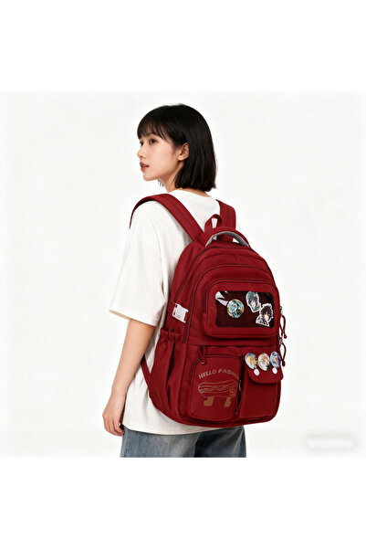 Generic Large-capacity junior high and senior high school backpack for men and women, transparent