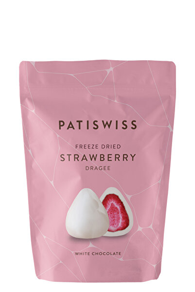 Patiswiss Beyaz Çikolatalı Çilek Draje, 80g