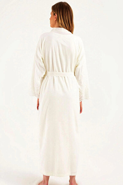 Magic Form Γυναικείο εκρού φόρεμα εγκυμοσύνης από βαμβακερό χιτζάμπ 48110