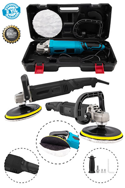 MOONSHOP Bakır Sargı Devir Ayarlı Polisaj Makinesi 2300 Watt 180mm 6 Kademeli...