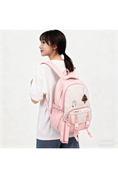 Generic New cute junior and senior high school student backpack, casual simple lightweight dual-shoulder bag