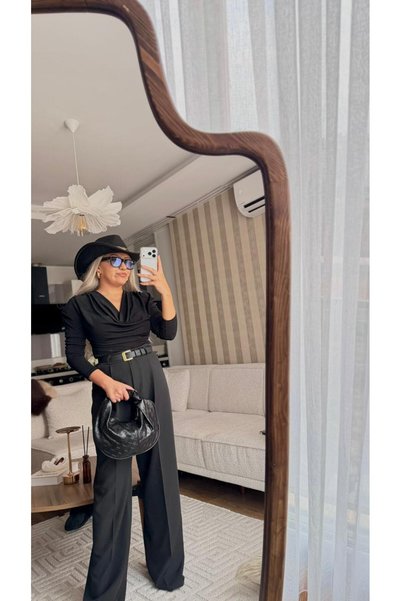 Melissatelier PALAZZO PANT BLACK
