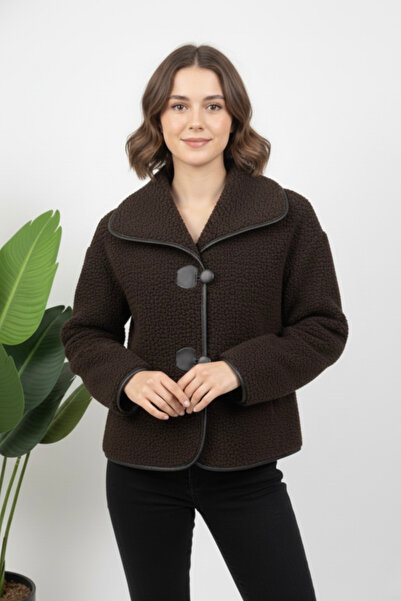 hiramir Yeni Sezon Kadın Tokalı Peluş Mont KS2573