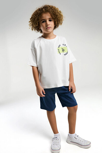 Rolypoly Κοστούμι για αγόρι λευκό βερμούδα