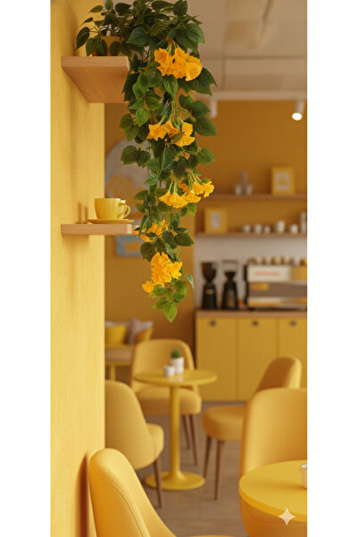 YASİMA Sarkan begonvil sarı 9 dallı sarkan dekor balkon süsü