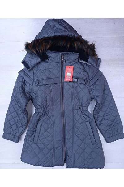 BAŞAK ÇOCUK GİYİM معطف للفتيات من عرض الأزياء 1050، مقاس 10/13 سنة - رمادي - ...