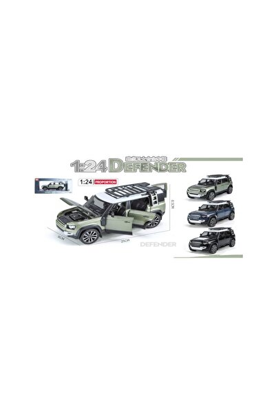 Toysea 1:24 Land Rover Defender Diecast Model Car with Lights, Sound, 7 Doors & Roof Rack Collectible
