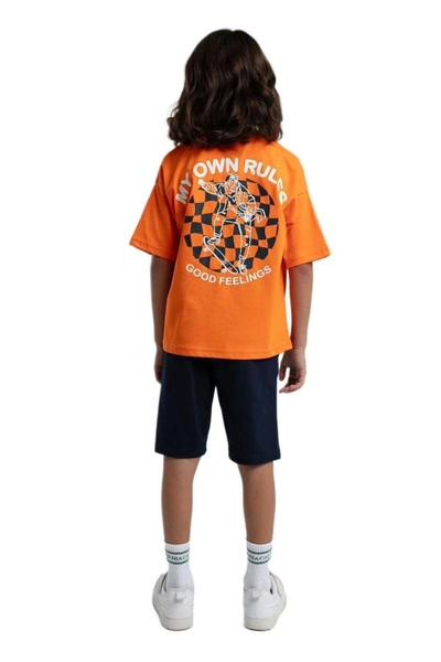 Rolypoly Boy's Orange Bermuda Set
