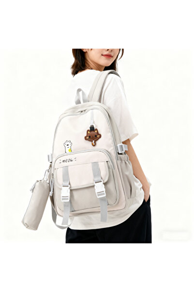 Generic New cute junior and senior high school student backpack, casual simple lightweight dual-shoulder bag