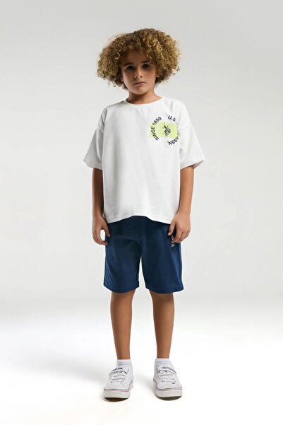 Rolypoly Κοστούμι για αγόρι λευκό βερμούδα