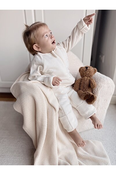 Naturaborn Ocs عضوي معتمد مبطن بسحاب وأساور بذلة PJ للأطفال