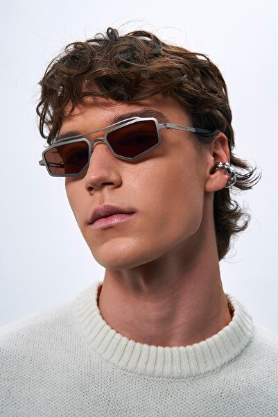 Bilge Karga Rayne Silver Brown Men's Sunglasses