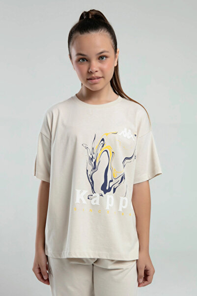 Kappa T-Shirt για κορίτσια σε κρέμα