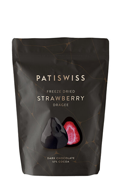 Patiswiss Bitter Çikolatalı Çilek Draje, 80g