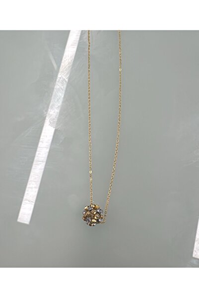 GİS JEWELRY Gold Dorika Topçuk Kolye