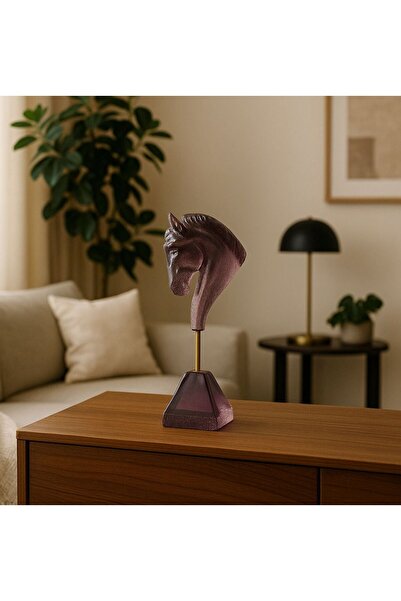Ritzy Dekor DEKORATİF EPOKSİ ÇUBUKLU AT BAŞI - MOR