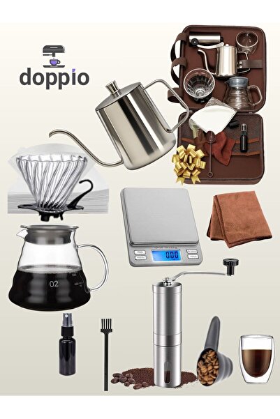 DOPPİO 11-Piece V60 Pour Over Coffee Set – Complete Home & Outdoor Brewing Kit