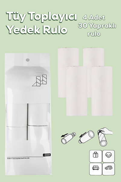Porsima 3108 Kedi Köpek Tüy Toplayıcı Yedek Rulo 4 Adet