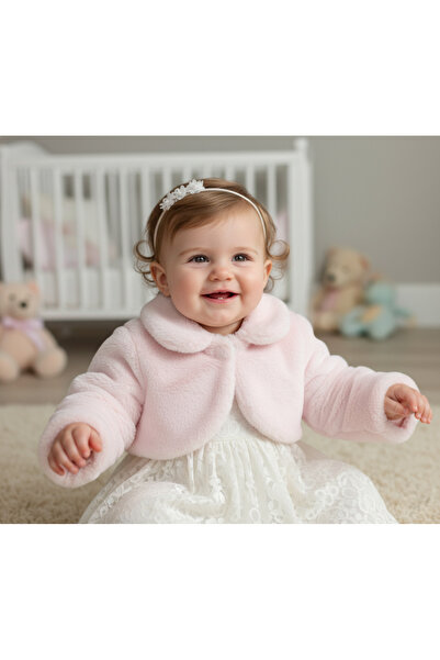 melek golden kız çocuk bolero kürklü peluş kız çocuk ceket